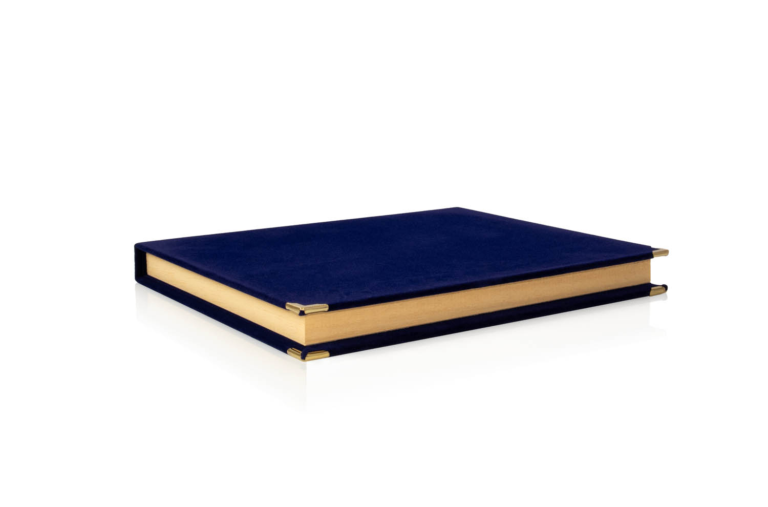 Targa Personalizzata con Astuccio in Velluto Blu con bordino in legno chiusa