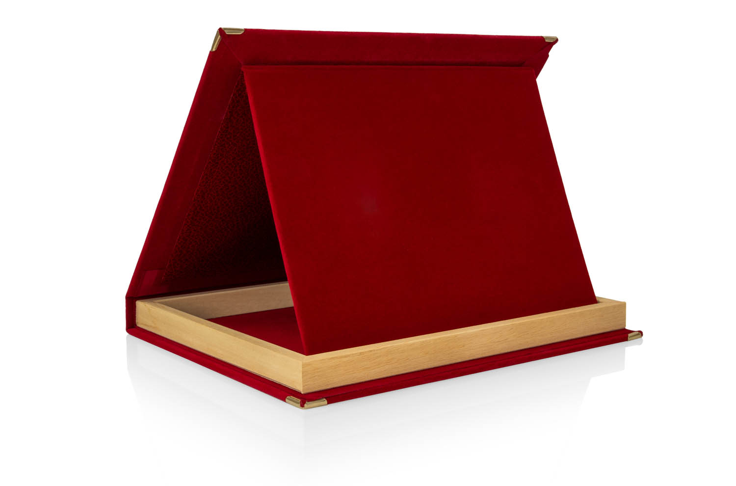 Targa Personalizzata con Astuccio in Velluto Rosso con bordino in legno